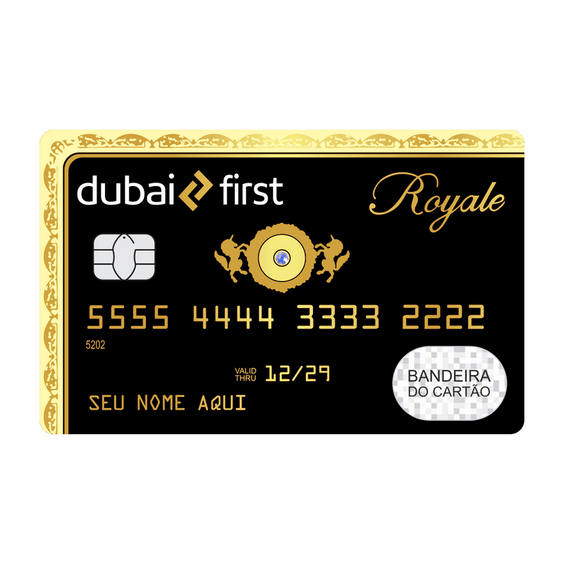 Cartão De Metal Dubai Com Diamente e UV