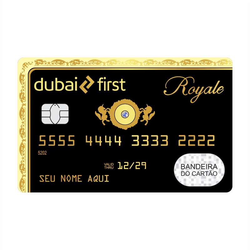 Cartão De Metal Dubai Com Cristal